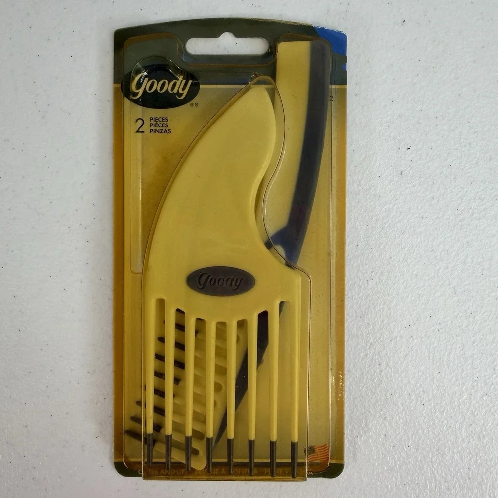 Vtg GOODY Super Comb And Small Handle Pick Lift #58122‎ 2002 Blue White NEW